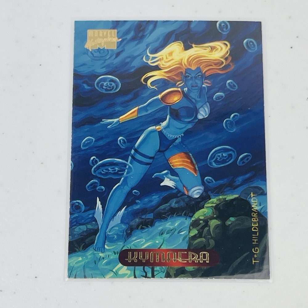 1994 Fleer Marvel Masterpieces Gold Series Kymaera Trading Card Hildebrandt